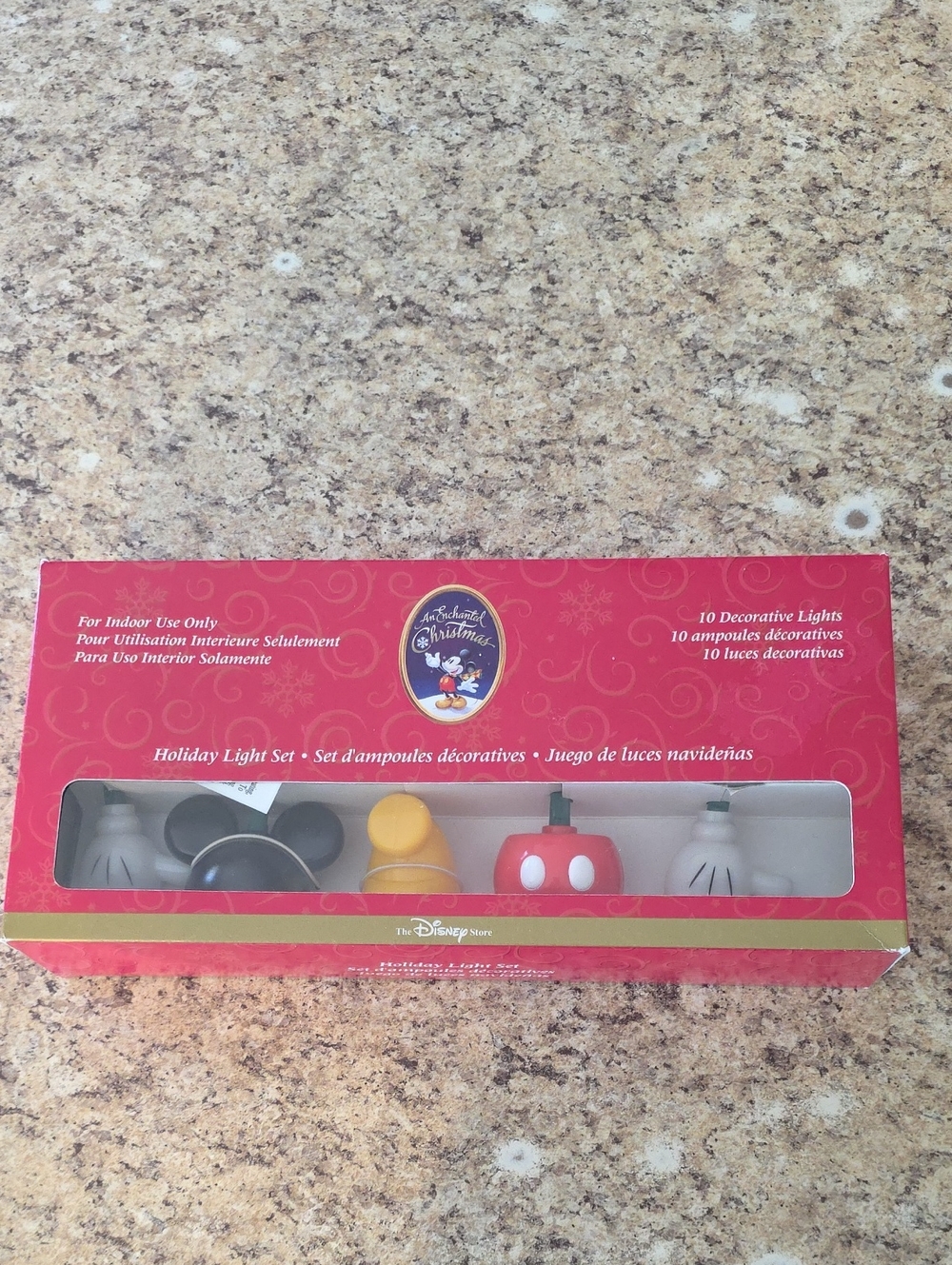 Disney Mickey Mouse Enchanted Christmas Light Strand Ears Hands Shoes Body NEW